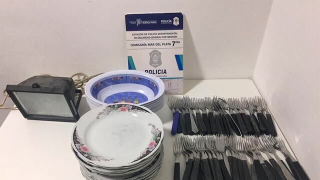 Intentaron llevarse vajillas y un reflector