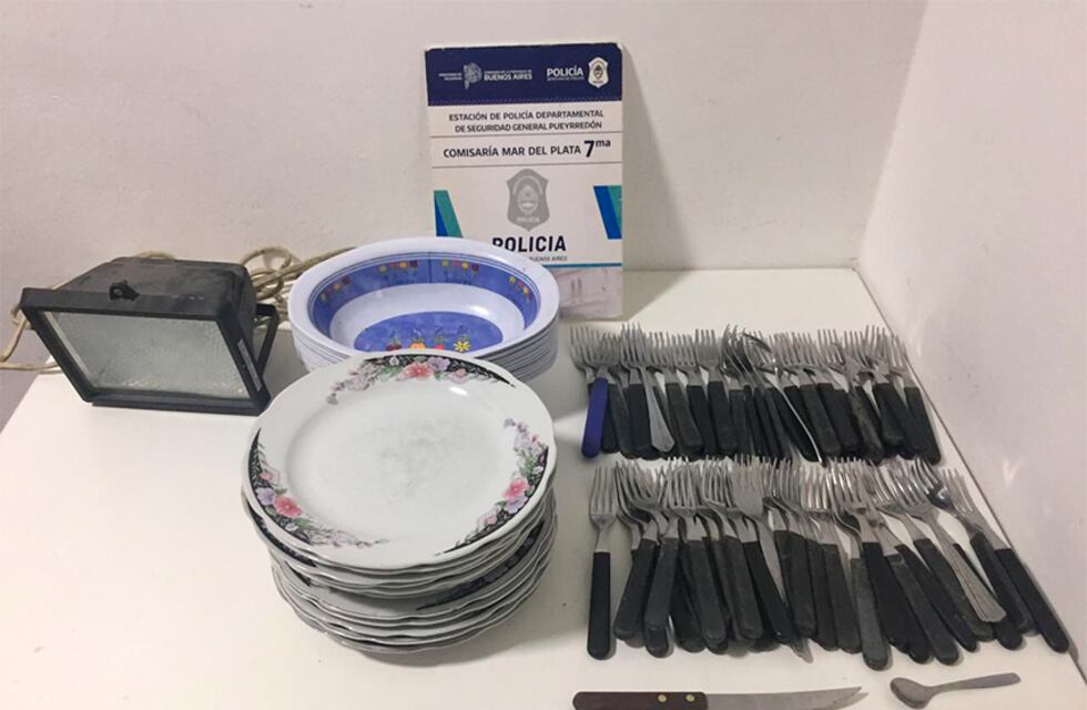 No se salva ni la vajilla: atraparon a tres delincuentes que desvalijaron una Sociedad de Fomento