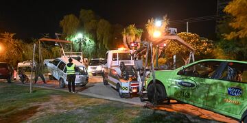 Una gran cantidad de vehículos fue multada en el Parque Autóctono. (Municipalidad).