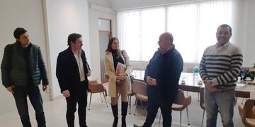 Reunión de los integrantes de la Cámara de San Rafael con autoridades del Ministerio de Seguridad.