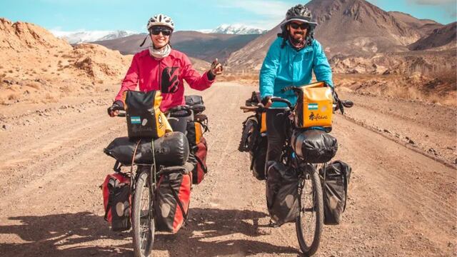 Viajan en bici desde Alaska a Ushuaia, pasaron por Mendoza y contaron su experiencia.
