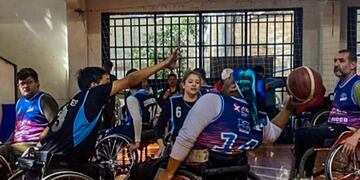 Nahuel Maldonado y Facundo Astudillo básquet Silla de Ruedas San Francisco