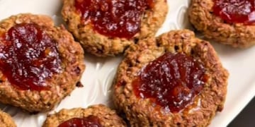 La receta de unas pepas de avena y membrillo.