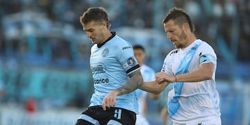 Pablo Vegetti no tuvo una propicia frente al arco, en el empate de Belgrano y Temperley (@Belgrano).