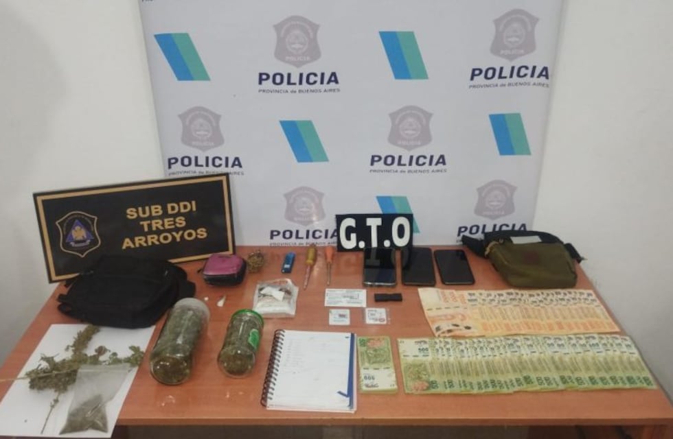 Allanamiento positivo por una causa de drogas en Tres Arroyos