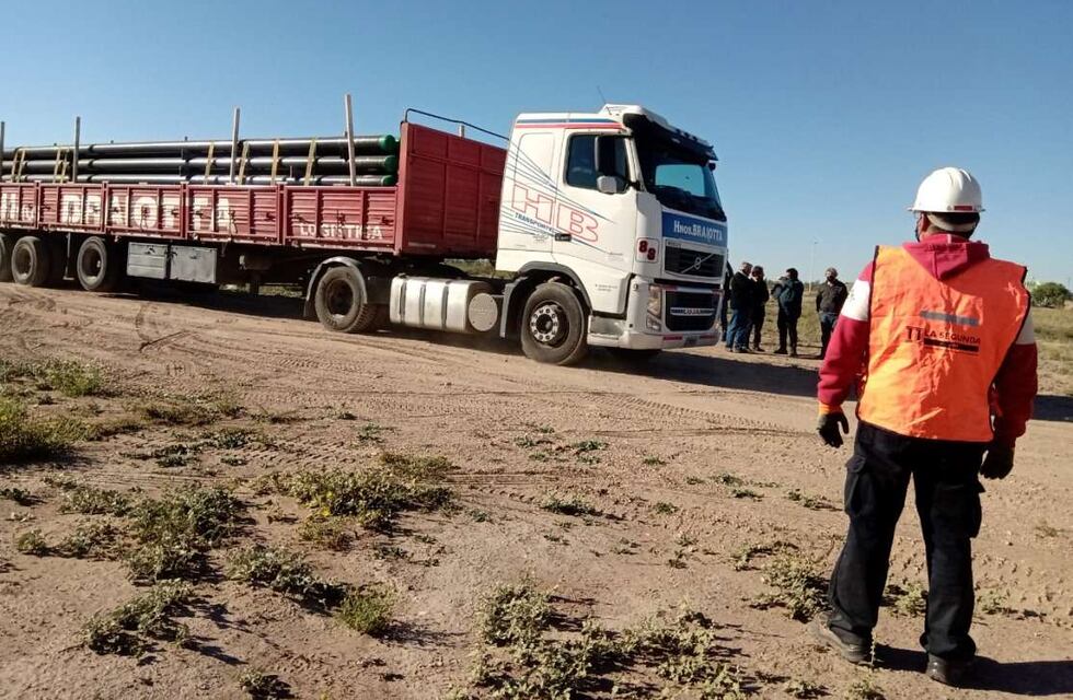 Comenzó el arribo de los materiales para la construcción del nuevo gasoducto que abastecerá a San Rafael y Alvear