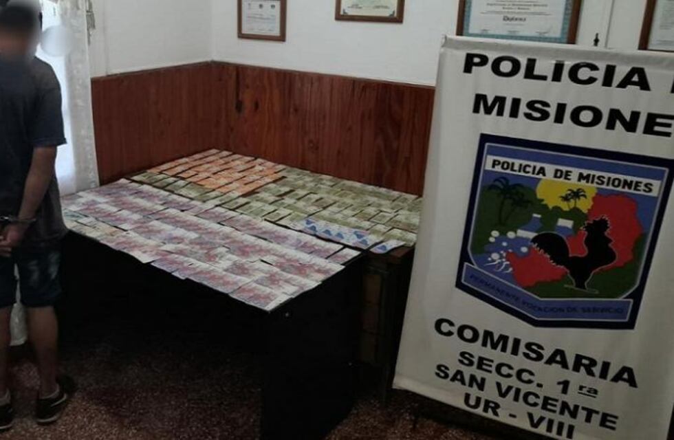Terminó detenido tras robar la caja de un local comercial en San Vicente