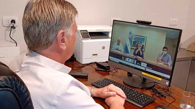 Sergio Ziliotto durante la videoconferencia (Twitter)