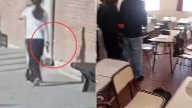 El impactante video del momento en el que los compañeros escuchan los disparos de la estudiante en la escuela de Mendoza