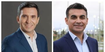 Cristian Andino, intendente de San Martín y Fabián Gramajo de Chimbas