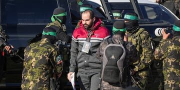 El argentino-israelí Yarden Bibas fue liberado este sábado (AP).