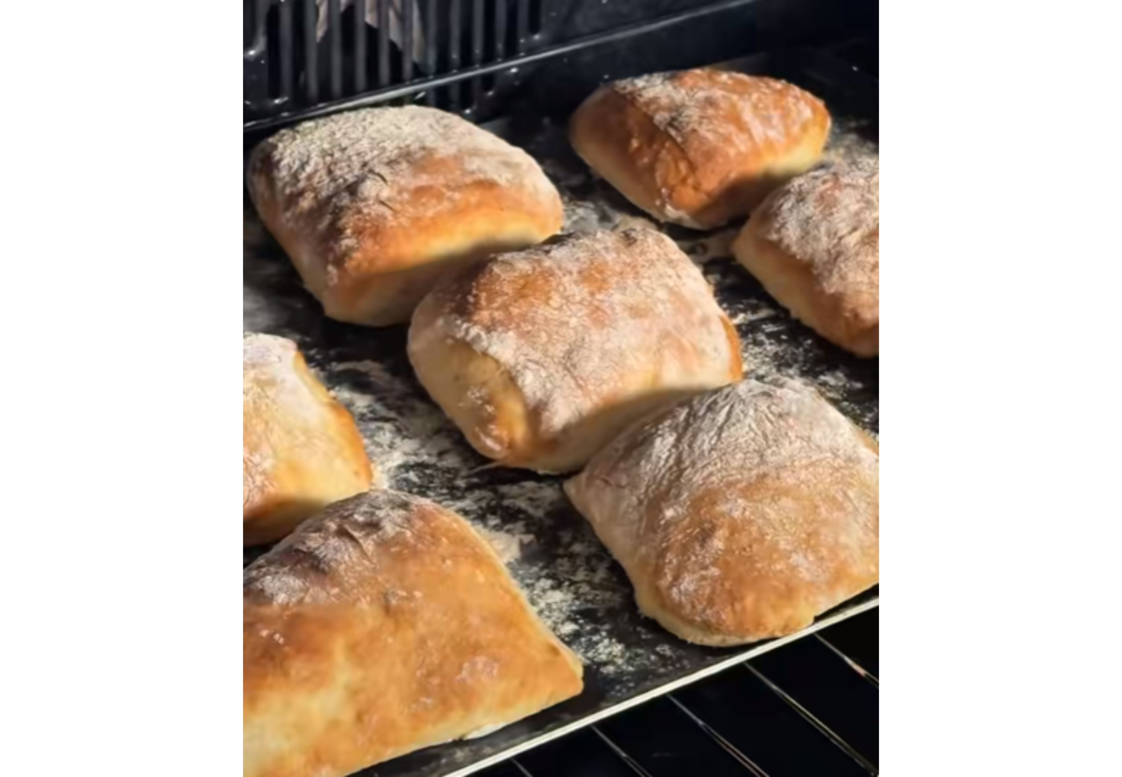 Receta sencilla de pan ciabatta casero.