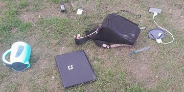 El material que había robado el ladrón y que se recuperó