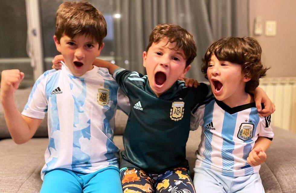 Del llanto a la alegría de los abrazos: así viven el Mundial los hijos de Lionel Messi y Antonela Roccuzzo