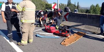 Accidente en el ingreso a Carlos Paz