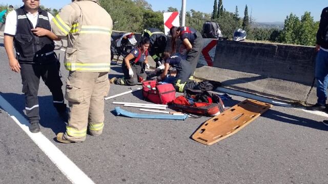 Accidente en el ingreso a Carlos Paz
