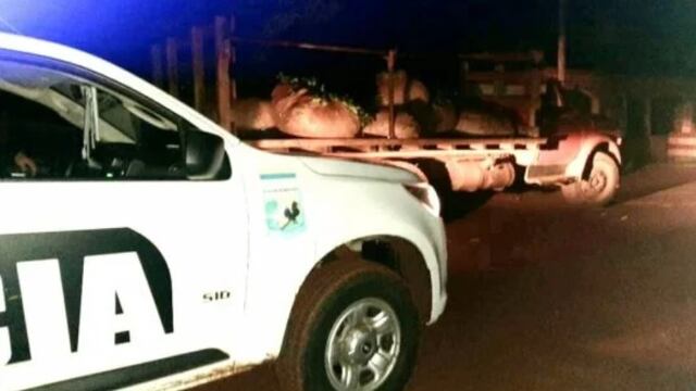 Recuperan un camión con raídos de yerba en Concepción de la Sierra.