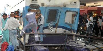 Así quedó la formación que chocó contra el paragolpes de contención que dejó 52 víctimas fatales.