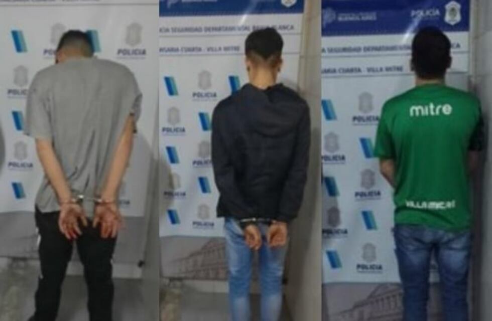 Robaron varios elementos de un auto y fueron detenidos