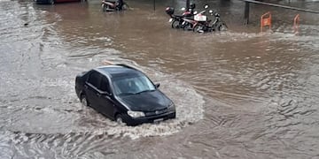 Calles anegadas en las calles de la ciudad.