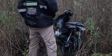 La moto recuperada por las autoridades rafaelinas