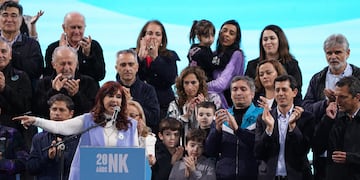 La vicepresidenta Cristina Kirchner en Plaza de Mayo.