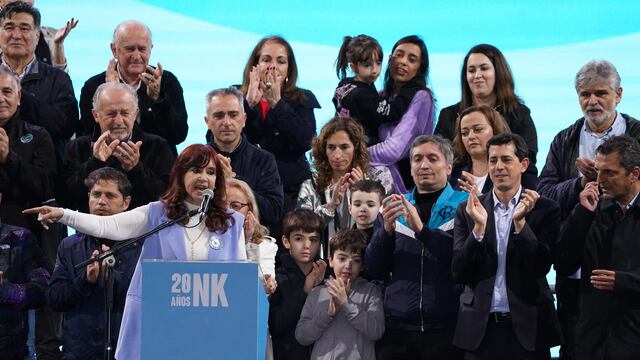 La vicepresidenta Cristina Kirchner en Plaza de Mayo.