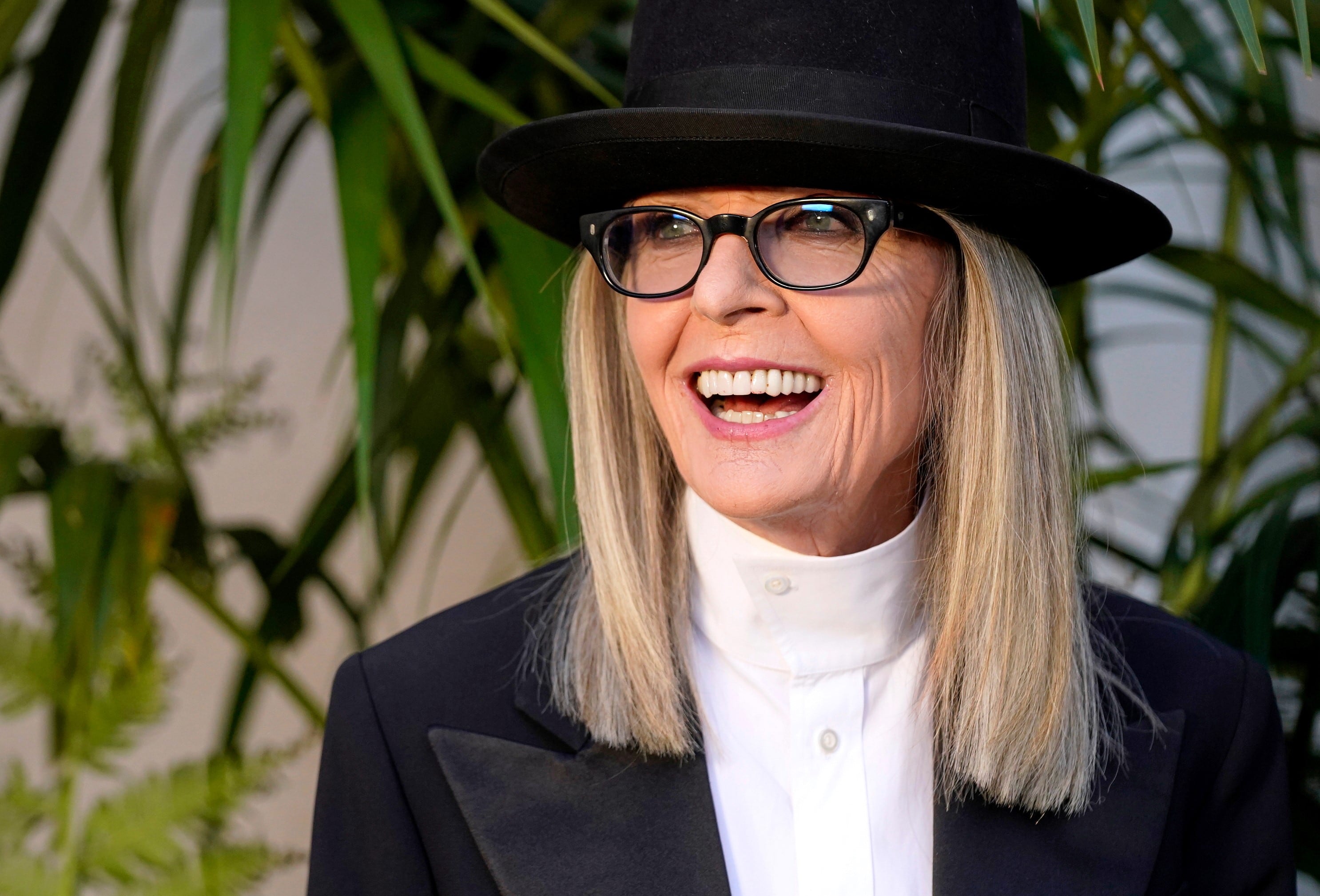 Diane Keaton en el desfile de primavera de Ralph Lauren de 2023 en Carlifornia (Archivo AP / Chris Pizzello)