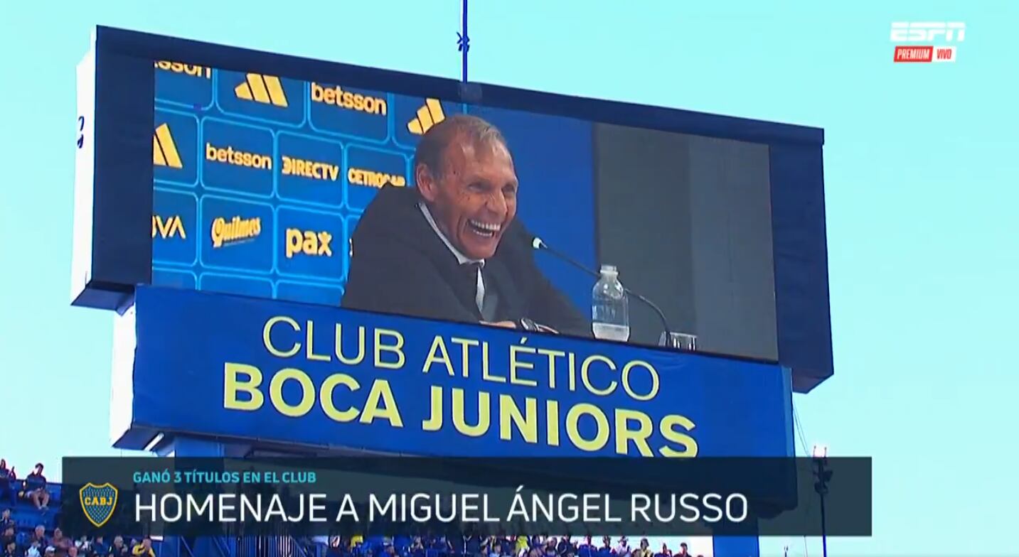 Emocionante: así fue el homenaje de Boca a Miguel Ángel Russo, antes del partido con Belgrano