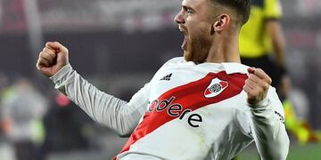 Lucas Beltrán abrió el marcador en River ante Estudiantes LP. (Prensa River).
