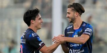 Lorenzo Faravelli y Lautaro Díaz, los goleadores en la final de la Copa Sudamericana. Foto: @Sudamericana