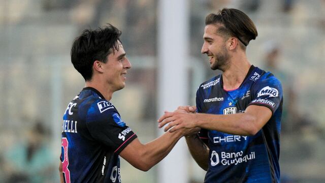 Lorenzo Faravelli y Lautaro Díaz, los goleadores en la final de la Copa Sudamericana. Foto: @Sudamericana