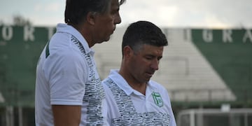 Ariel Giaccone, entrenador de Sportivo Belgrano de San Francisco, y padre de Lautaro, quien jugará ante Talleres (Prensa Sportivo Belgrano).