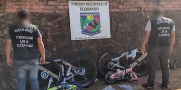 Recuperaron bicicletas que habían sido sustraídas de un local comercial en Eldorado.
