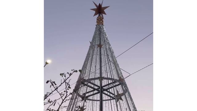 Arbolito de navidad en el centro de Rafaela