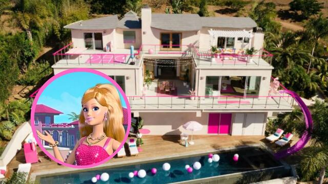 Tres pisos y pileta: así es la casa de Barbie que se puede alquilar.