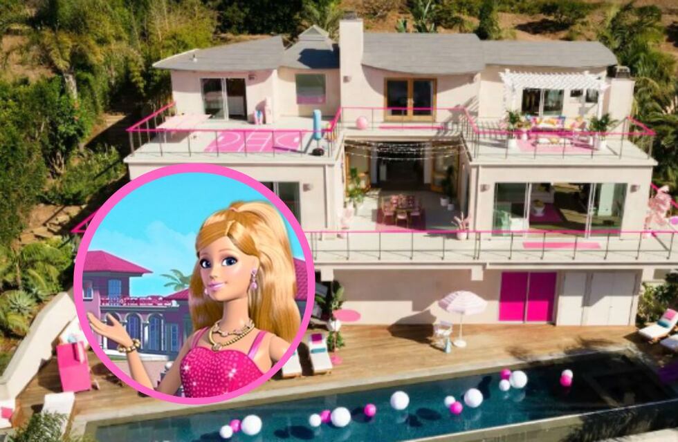 Tres pisos, mucho rosa y una enorme pileta: así es la casa de Barbie que se puede alquilar