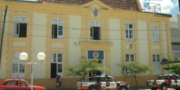 Comisaría de Cosquín, donde permanece detenido el acusado.