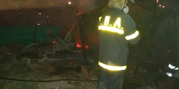 Incendio en una precaria vivienda