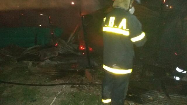 Incendio en una precaria vivienda