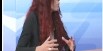 Gabriela Úzqueda junto al periodista Gremán Valdez, en Primer Plano (Canal 10 Tucumán)