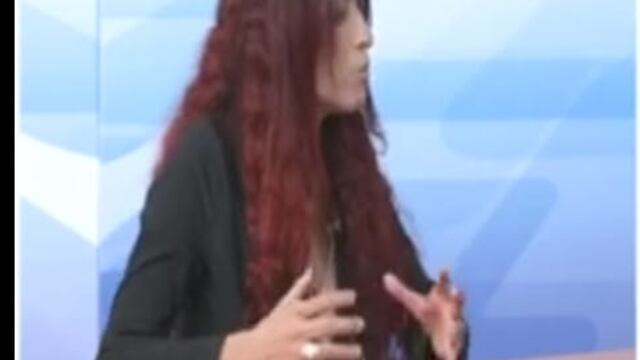 Gabriela Úzqueda junto al periodista Gremán Valdez, en Primer Plano (Canal 10 Tucumán)