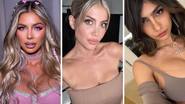 Romina Malaspina, Wanda Nara y Mia Khalifa.