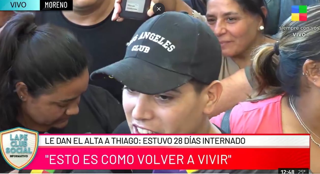 La salida de Thiago Medina del hospital