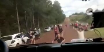En plena ruta, jóvenes se encontraban de fiesta en Comandante Andresito.
