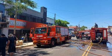 Incendio en una armería en Posadas .