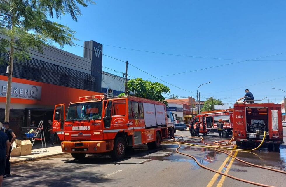 Incendio en una armería en Posadas