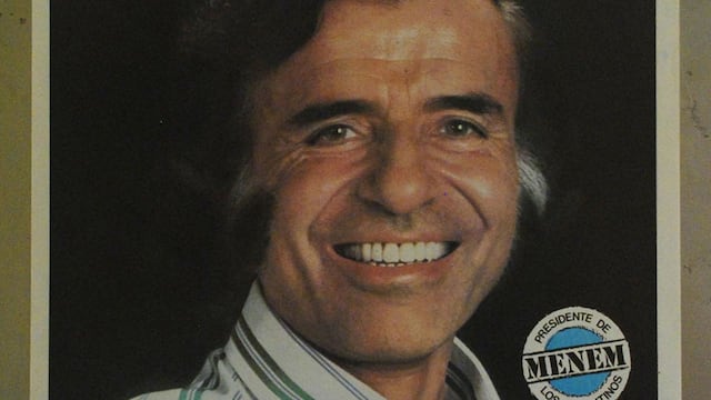 Afiche de campaña de Carlos Menem.