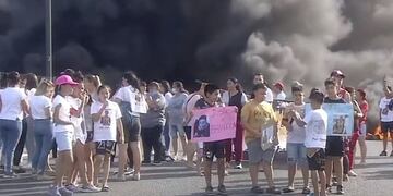 Corte en la autopista Dellepiane en reclamo de Justicia por Brandon Ruiz Díaz