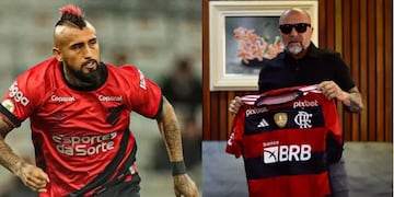 Arturo Vidal y Jorge Sampaoli enfrentados
